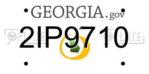 2IP9710 Georgia License Plate