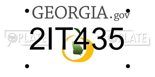2IT435 Georgia License Plate