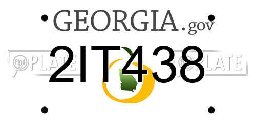 2IT438 Georgia License Plate