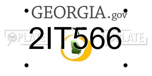 2IT566 Georgia License Plate