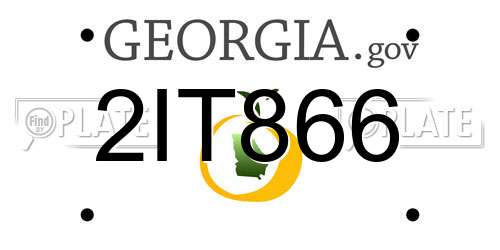 2IT866 Georgia License Plate
