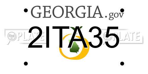 2ITA35 Georgia License Plate