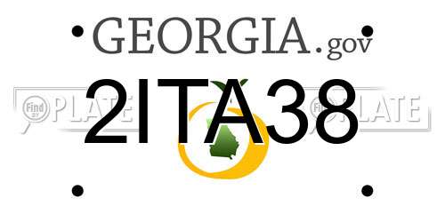 2ITA38 Georgia License Plate