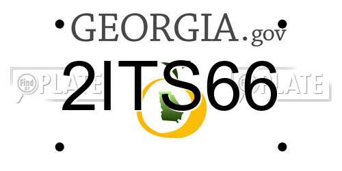 2ITS66 Georgia License Plate