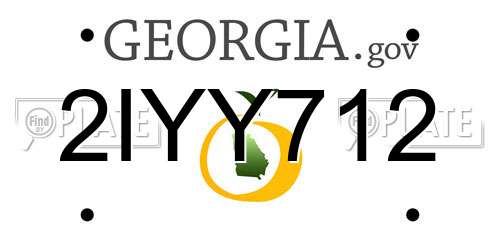 2IYY712 Georgia License Plate