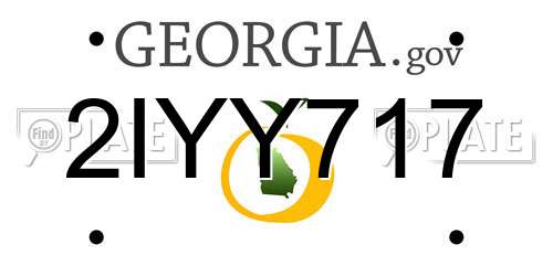 2IYY717 Georgia License Plate