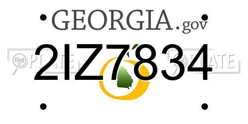 2IZ7834 Georgia License Plate