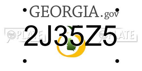 2J35Z5 Georgia License Plate