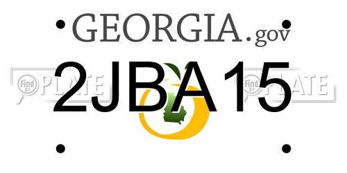 2JBA15 Georgia License Plate