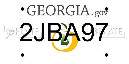 2JBA97 Georgia License Plate