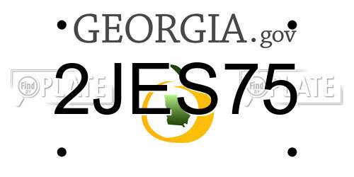 2JES75 Georgia License Plate