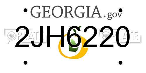 2JH6220 Georgia License Plate