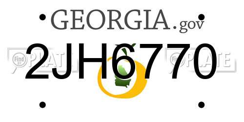 2JH6770 Georgia License Plate