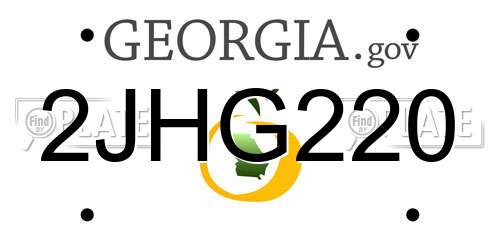 2JHG220 Georgia License Plate