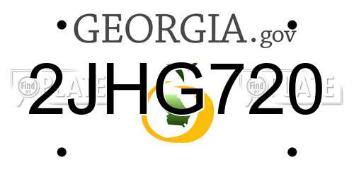 2JHG720 Georgia License Plate