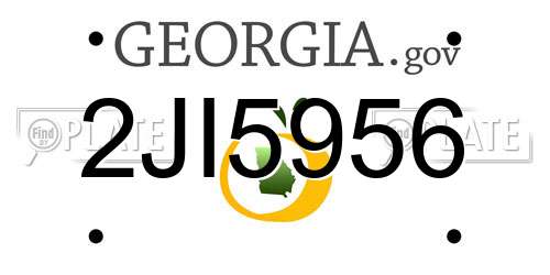2JI5956 Georgia License Plate
