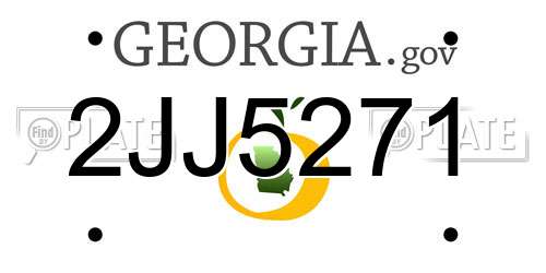 2JJ5271 Georgia License Plate