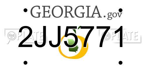 2JJ5771 Georgia License Plate
