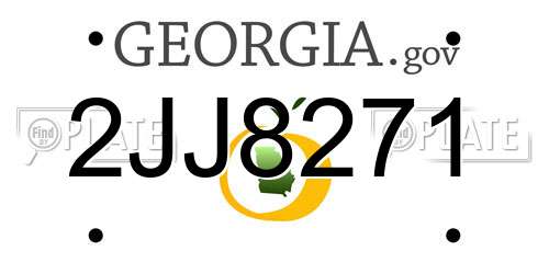 2JJ8271 Georgia License Plate