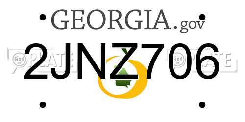 2JNZ706 Georgia License Plate