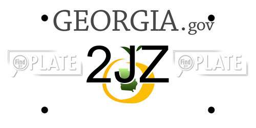 2JZ Georgia License Plate