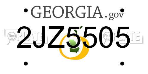 2JZ5505 Georgia License Plate