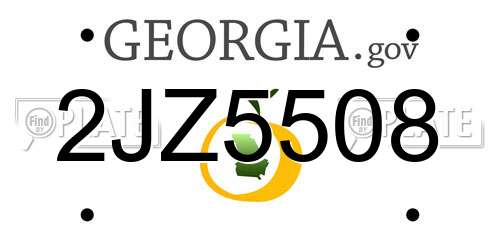 2JZ5508 Georgia License Plate