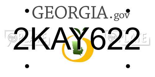 2KAY622 Georgia License Plate