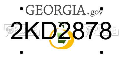 2KD2878 Georgia License Plate