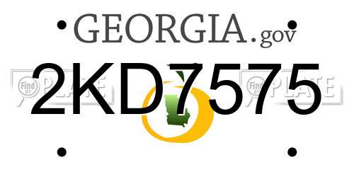 2KD7575 Georgia License Plate