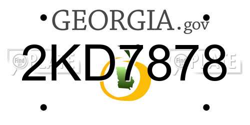 2KD7878 Georgia License Plate