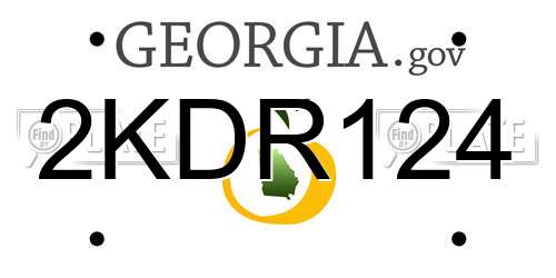 2KDR124 Georgia License Plate