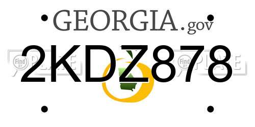 2KDZ878 Georgia License Plate