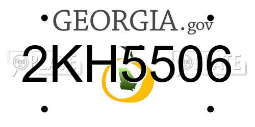 2KH5506 Georgia License Plate