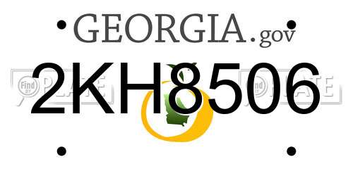 2KH8506 Georgia License Plate