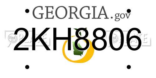 2KH8806 Georgia License Plate