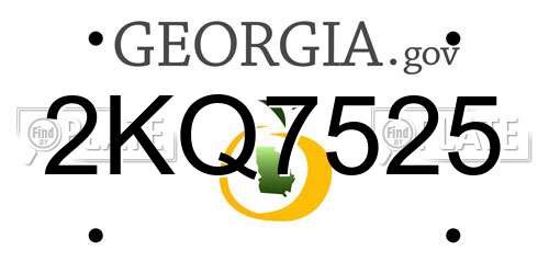 2KQ7525 Georgia License Plate