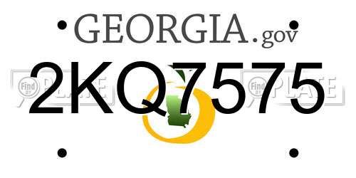 2KQ7575 Georgia License Plate