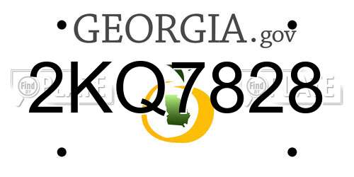 2KQ7828 Georgia License Plate