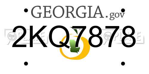 2KQ7878 Georgia License Plate