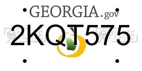 2KQT575 Georgia License Plate