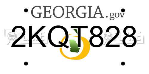 2KQT828 Georgia License Plate