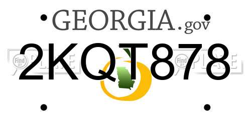 2KQT878 Georgia License Plate