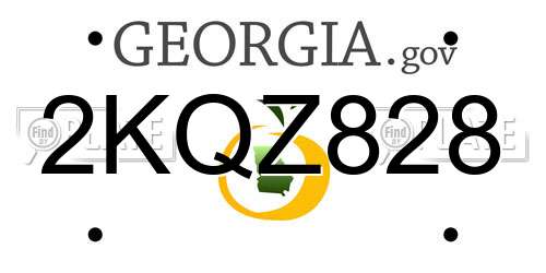 2KQZ828 Georgia License Plate