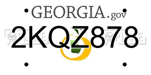 2KQZ878 Georgia License Plate