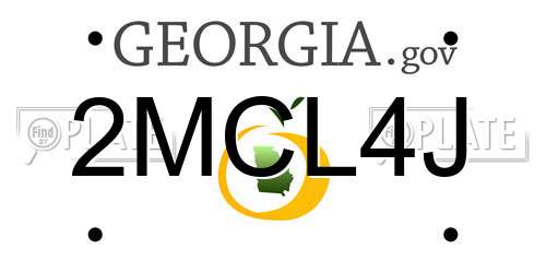 2MCL4J Georgia License Plate