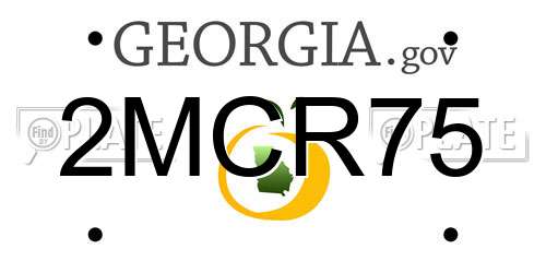 2MCR75 Georgia License Plate