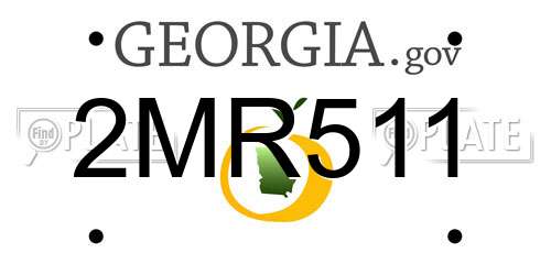 2MR511 Georgia License Plate