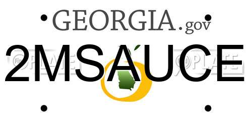 2MSAUCE Georgia License Plate