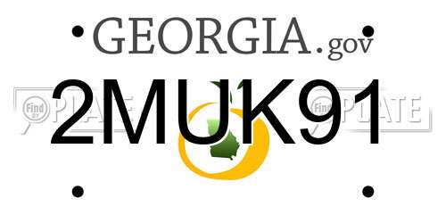2MUK91 Georgia License Plate